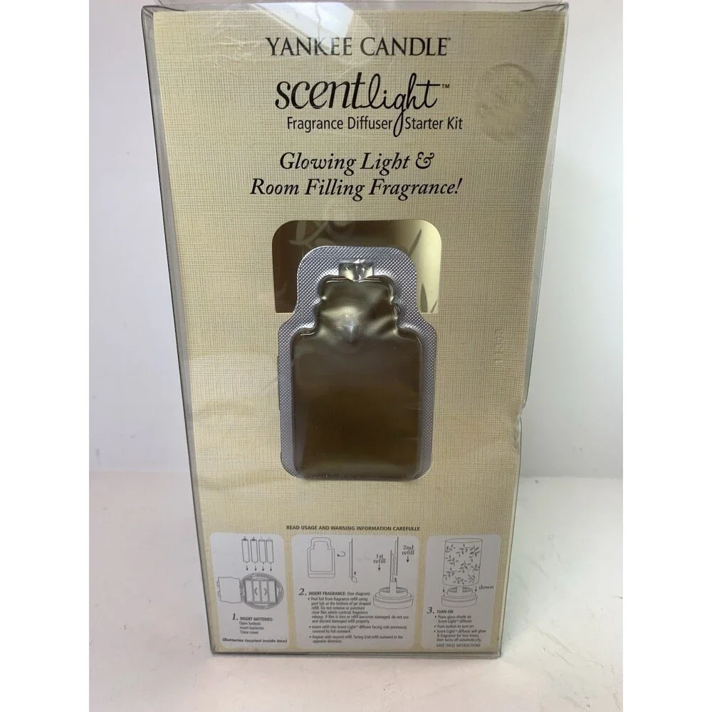 Yankee Candle ScentLight Fragrance Diffuser Cordless Light Gold Starter Kit